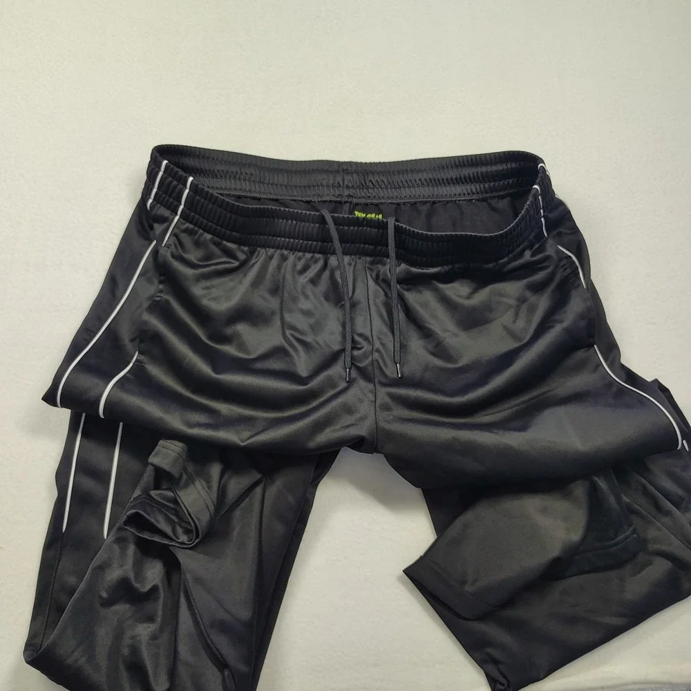 Tek Gear Mens‎ Athletic Track Pants Elastic Drawstring  Pockets Size XL Black